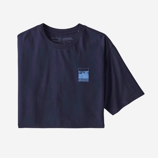 Patagonia Nam Nữ Cổ Điển Núi Nhỏ In Logo Ngoài Trời Áo Thun Ngắn Tay Hợp Thời Trang
