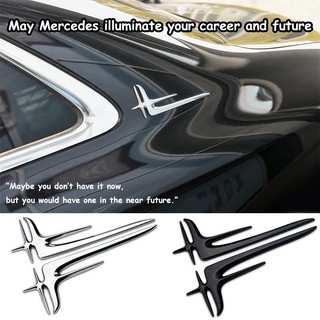Miếng Dán Trang Trí Bảo Vệ Cạnh Xe Hơi Bằng Kim Loại Crom Mercedes-benz c260l e300l c200l Car Fender Decoration