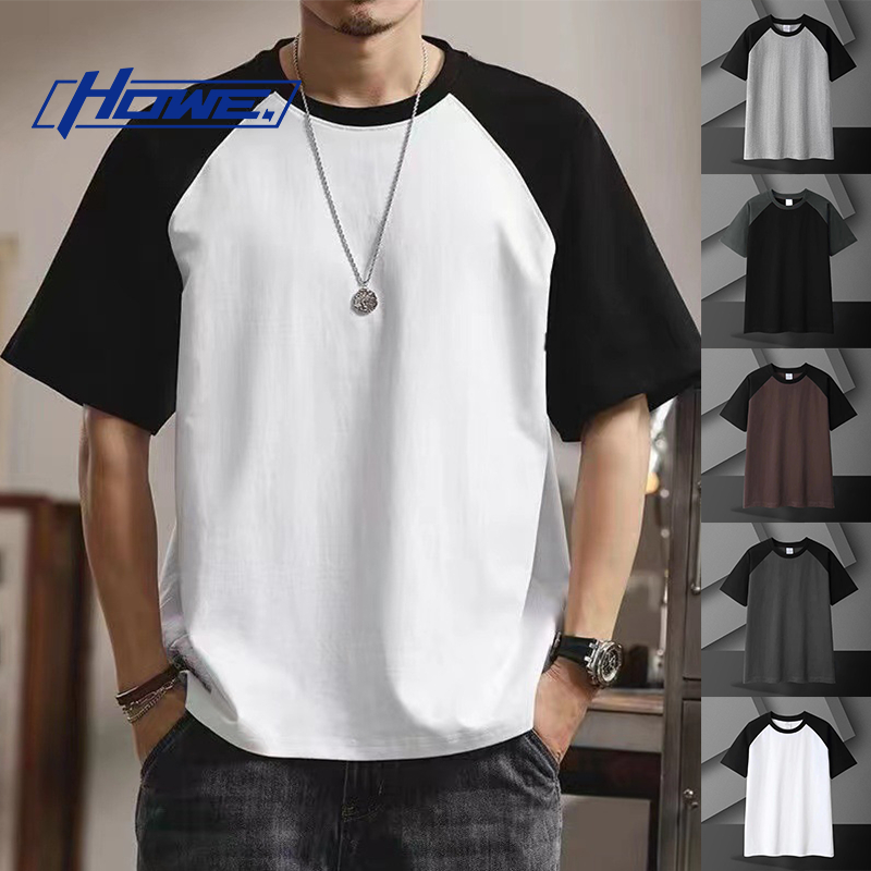 Howe. Áo thun nam tay ngắn cổ tròn dáng rộng Thiết kế raglan cổ điển Chất vải dày dặn, không nhăn, dễ ủi