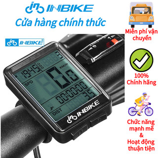 INBIKE Đồng hồ đo mã đa chức năng cho xe đạp, không dây, không thấm nước, chính xác, với khung mở rộng, đồng hồ đo tốc độ cho xe đạp leo núi
