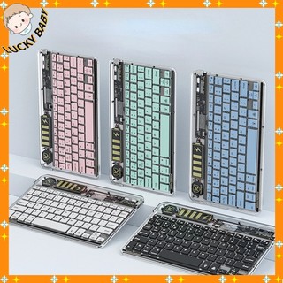 Bàn phím Bluetooth không dây trong suốt 10in Kết nối nhiều thiết bị Đèn nền Bàn phím máy tính bảng siêu mỏng cho máy tính xách tay Điện thoại