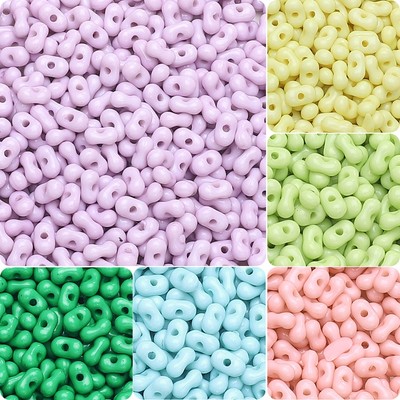[4x6mm] Hình Đậu Phộng Hạt Acrylic Hạt Trang Sức Hạt Rời Cho Vòng Cổ Vòng Tay Bông Tai DIY Trang Sức Thủ Công Làm May May May Hạt Phụ Kiện 100 Cái / Túi