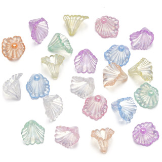 St. kunkka 30-50 Chiếc Acrylic Hạt Hoa Nàng Tiên Cá Màu Sắc Trong Suốt Trumpet Hoa Rời Hạt Để DIY Trang Sức Làm