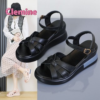 Clemine  Dép đế bệt kiểu La Mã nữ mới đế phẳng thời trang dép thoải mái hợp thời trang