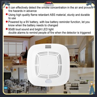 Nóng bỏng An ninh phòng cháy chữa Đầu báo khói độc lập 360° với âm thanh động ánh sáng hình vuông màu trắng