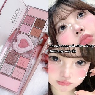 12 Bảng phấn mắt màu hồng Phấn mắt mềm nổi bật Silkworm má hồng tự nhiên lâu trôi mờ