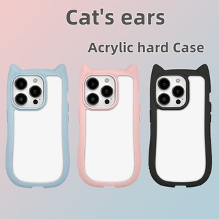 Chất Lượng Cao Silicon Mềm Trong Suốt Hình Tai Mèo Dễ Thương Ốp Lưng Điện Thoại iPhone 15 14 13 12 11 Pro Max 14 15 Plus Chống Sốc Chống Va Đập Dễ Thương Cô Gái Đẹp