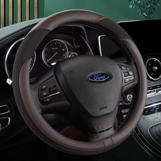 Vỏ bọc vô lăng ô tô bằng da thân thiện với da 37- 38cm, 15 "dành cho Ford Ranger Everest Focus Mustang EcoSport Fiesta