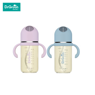 Bình sữa cổ rộng dr green chai ppsu có tay cầm 180ml 240ml