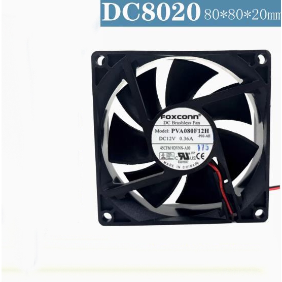 Quạt làm mát FOXCONN / FOXCONN 8020 PVA080F12H 12V 0,36A 4 dây 8CM