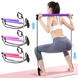 Gympro Di Động Yoga Pilates Thanh Dính Với Dây Kháng Lực Phòng Tập Gym Tại Nhà Cơ Toning Thanh Tập Thể Dục Kéo Dài Thể Thao Tập Thể Dục Tập Thể Dục Di Động Tập Gym Tập Luyện Pilates Bar