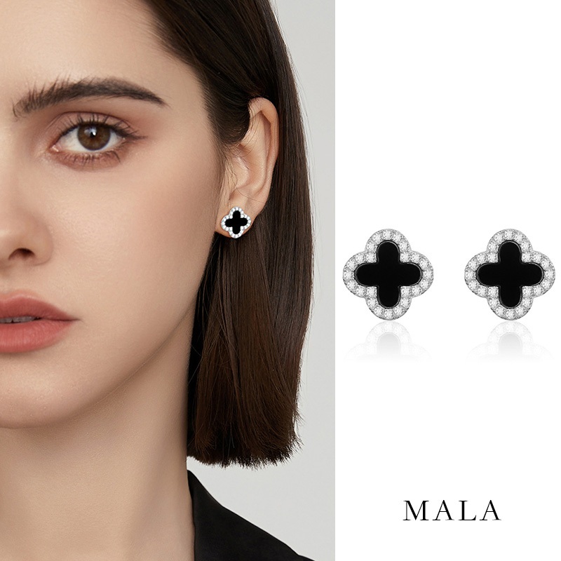 Bông tai cỏ bốn lá sang trọng đơn giản dành cho nữ