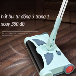 Cây lau nhà, máy hút bụi đa chức năng, cây lau nhà, máy hút bụi tự động 3 trong 1 xoay 360 độ, vệ sinh nhà tiện lợi
