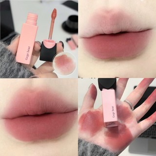 Gege bear Lip Gloss Sinh viên Glaze Tinh Tế Sương Mềm Son Bùn Chống Dính Cốc