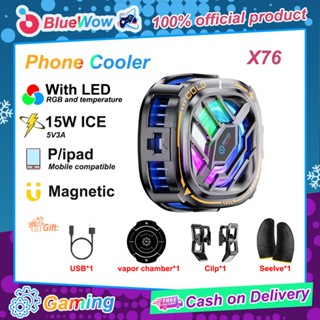  Bluewow Gaming 15W ICE X76 Bộ tản nhiệt điện thoại cho điện thoại di động Quạt Phablet Bán dẫn Máy làm mát điện thoại di động Máy làm mát chơi game Điện thoại di động 