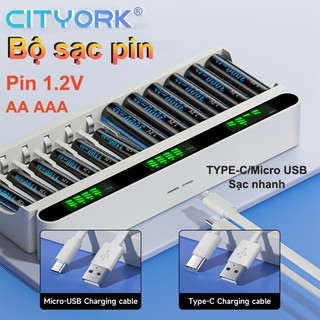 Bộ sạc 12 pin aa/aaa cùng lúc tự ngắt khi đầy 1.2v
