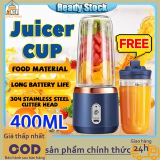 Máy xay sinh tố Juicing Cup 2 PC cầm tay 400ml 6 lưỡi máy xay sinh tố USB sạc pin siêu tiện lợi