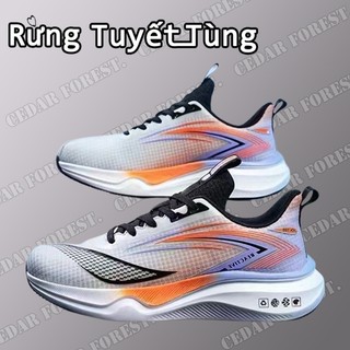 Rừng Tuyết Tùng☘Giày Nam Giày Thể Thao Thông Gió Lưới Bên Chống Trơn Trượt Chạy Phù Hợp Với Thiếu Niên Giày Nam Thường Ngày