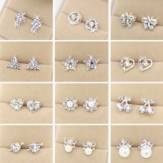 Ahellogirl Hoa Tai Hình Trái Tim Đính Đá Lấp Lánh Cho Nữ
