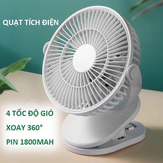 Quạt kẹp bàn mini usb quạt sạc đa năng tích điện pin