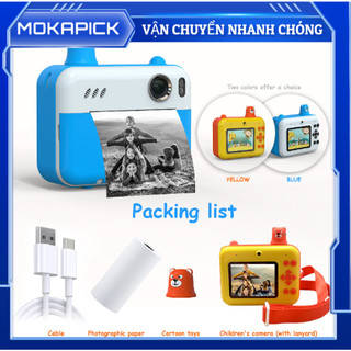 [Hàng Sẫn] Máy ảnh tức thì dành cho trẻ em 1080P Màn hình 2 4 inch Ống kính kép 40MP selfie Đồ chơi quay video bé gái Tập đi Mokapick