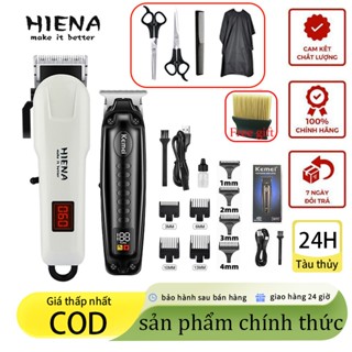 Tông đơ cắt tóc chuyên nghiệp chất lượng cao HIENA HYN-209, màn hình LCD, có thể sạc lại