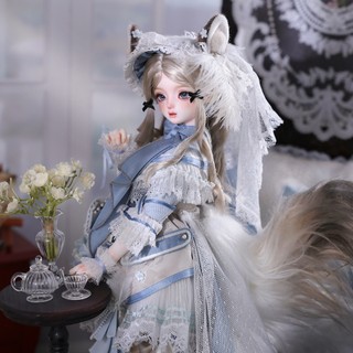 1 / 4 bjd mèo chúc Luna quần áo tóc giả giày