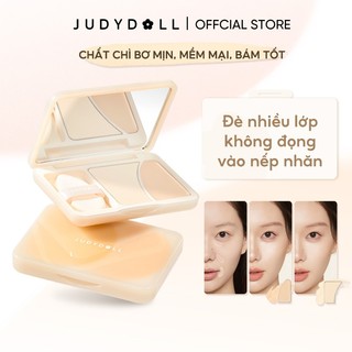 Phấn Bắt Sáng JUDYDOLL Hai Màu Lì Kiêm Kem Che Khuyết Điểm Làm Sáng Da
