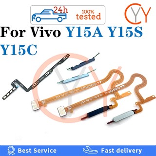 Dành cho vivo y15a y15s y15c trở lại nút home máy quét vân tay cảm biến trở lại chìa khóa âm lượng nút công tắc nguồn bật tắt nút mềm cáp