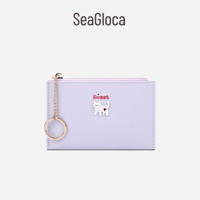 Seagloca Mới Đa Năng Mèo Dễ Thương Dây Kéo Thẻ Dành Cho Nữ