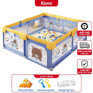 KIUMO Quây Bóng Cho Bé, Quây Vải Nhà Bóng Cho Bé, Khung Inox Dày, Tháo Lắp Dễ Dàng Nhanh Chóng