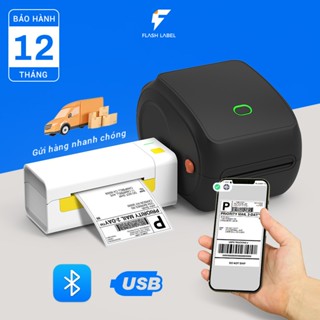  Máy in nhiệt FlashLabel A7 A6 in phiếu gửi đơn hàng nhãn tự dán mã vạch mini hỗ trợ Bluetooth và USB hỗ trợ iOS và Android máy in đơn hàng tự dán bảo hành 12 tháng. 