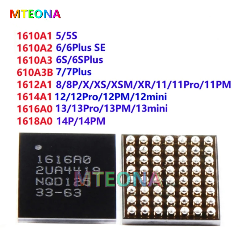 10 Chiếc 1610A1 1610A2 1610A3 610A3B 1612A1 1614A1 1616A0 IC Sạc Cho iphone 11 12 13 Pro Max Mini X 