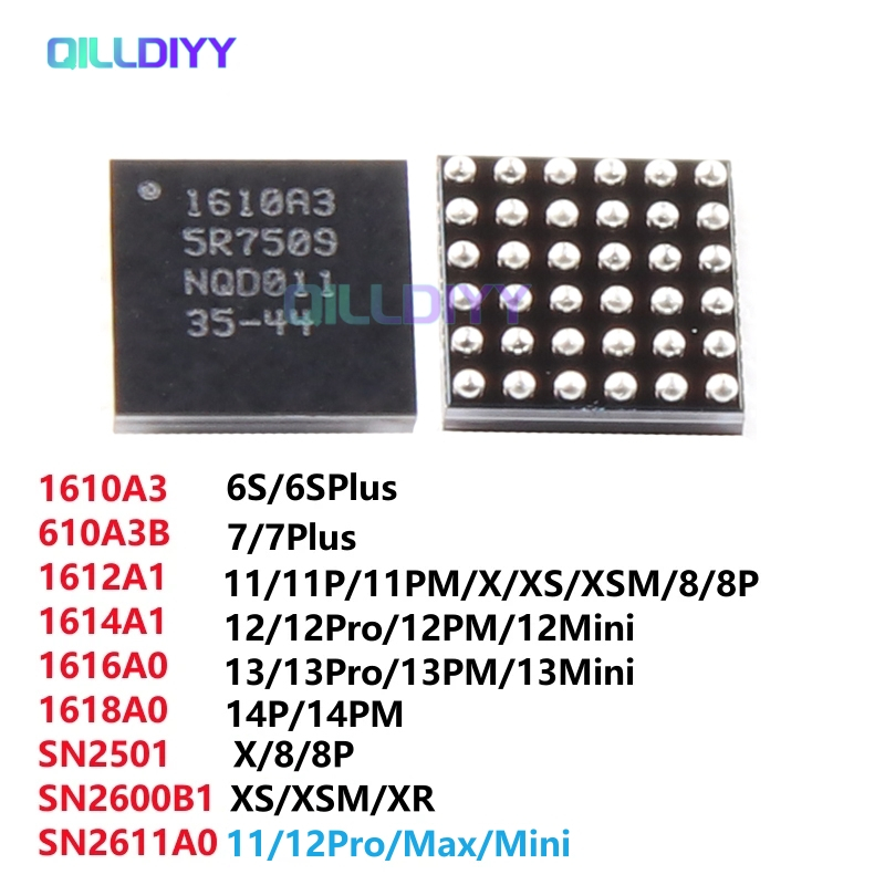 1 Chiếc USB Tristar U2 USB IC Chip Cho iphone 11 12 13 Pro Max X XS 7 8 Plus Mini 1616A0 1614A1 1612
