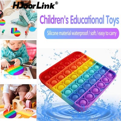 Hdoorlink TIKTOK Đẩy Pop It murah Đẩy Mới Cầu Vồng Bong Bóng Pop It Fidget Đồ Chơi Giảm Tự Kỷ Nhu Cầu Chống Căng Thẳng Trẻ Em Quà Tặng