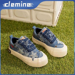 Giày vải nữ Star Denim Blue Canvas Giày thể thao thông thường Hàn Quốc