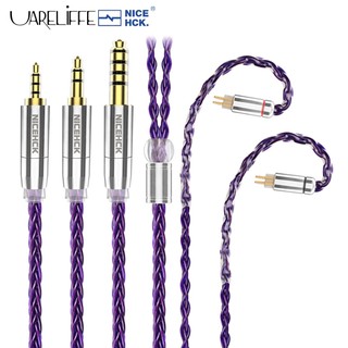Uareliffe NiceHCK PurpleSE Tai nghe Cáp nâng cấp nhập khẩu 8 dây FURUKAWA Dây thay thế tai nghe đồng MMCX / 0,78mm 2Pin Phụ kiện âm thanh