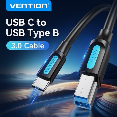 Cáp Vention USB 3.0 C Male to B Male 2A cho ổ cứng bao vây ổ đĩa xanh