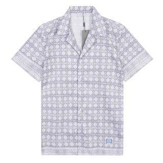 Áo sơ mi ngắn tay Cotton Unisex in hình thời trang Dior