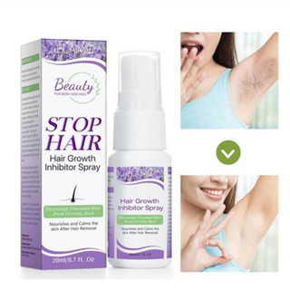 Permanant Thuốc ức chế mọc tóc Xịt râu Bikini Thân mật Chân cơ thể Nách Không đau Mặt Dừng rụng lông 20ml
