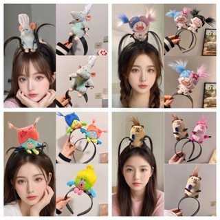 Phụ kiện tóc mặt sang trọng dễ thương dành cho nữ có kẹp tóc, băng đô cô gái dễ thương, mũ đội đầu búp bê Cotton ngộ nghĩnh có đầu lâu cao và răng bị mất