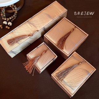  DREJEW Trang Sức Lông Vũ Tua Rua Vòng Cổ Mặt Dây Chuyền Vòng Tay Hộp Trang Sức Hàn Quốc Đơn Giản Chống Bụi Hộp Di Động 