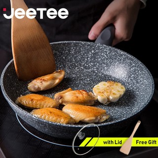 JEETEE Chảo chiên chống dính 20/24/28/32CM PFOA Free Thích hợp cho cảm ứng & khí