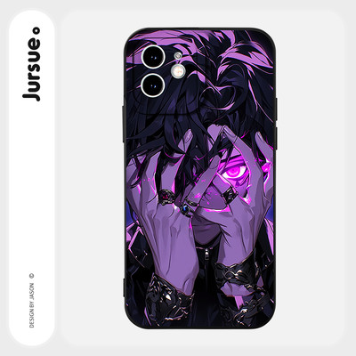 Ốp lưng JURSUE mềm chống sốc ngầu nam màu đen độc lạ cho iPhone 16 15 14 13 12 11 Pro Max SE 2020 X XR XS 8 7 ip kute Y5148Q