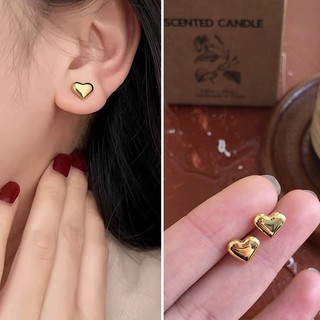 Bông tai nữ trái tim đào ba chiều đa năng mới bằng thép titan mini được chế tác tỉ mỉ ngọt ngào ngọt ngào cao cấp, sáng bóng, có khí chất độc đáo và tinh tế