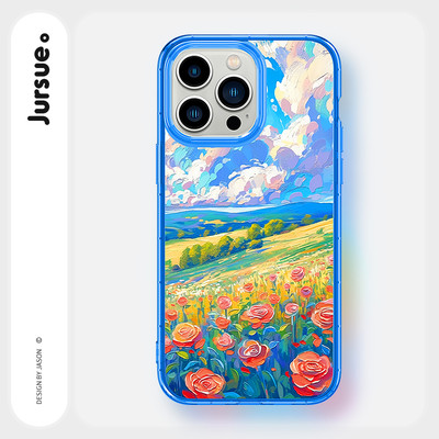 Ốp lưng JURSUE mềm chống bẩn hoa dễ thương đẹp độc lạ màu cho iPhone 16 15 14 13 12 11 Pro Max SE 2020 X XR XS 8 7 ip kute Y5157Q