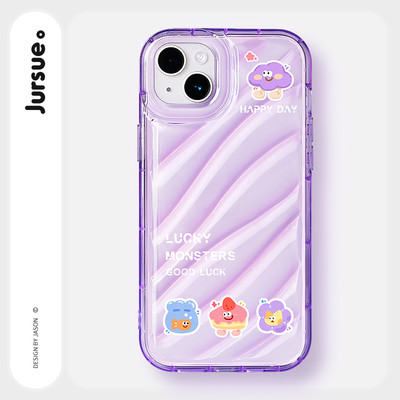 Ốp lưng JURSUE mềm chống sốc dễ thương đẹp độc lạ màu cho iPhone 16 15 14 13 12 11 Pro Max SE 2020 X XR XS 8 7 ip kute Y5166