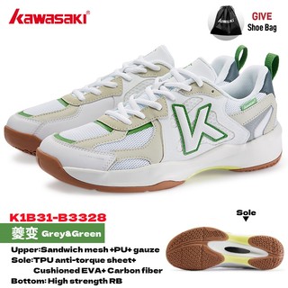 Kawasaki 2024 Giày Cầu Lông Mới Honor Series K1B31-B3328 Huấn Luyện Chuyên Nghiệp Nữ Và Nam Chống Trơn Trượt Bền Chống Sốc Hút Giày Thể Thao Retro