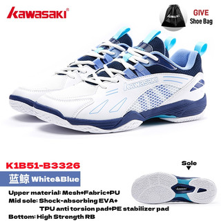 Kawasaki 2024 Giày Cầu Lông Mới Honor Series K1B30-B3326 Nữ Và Nam Huấn Luyện Chuyên Nghiệp Chống Trơn Trượt Bền Chống Sốc Giày Thể Thao Retro