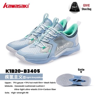 Kawasaki 2024 Giày Cầu Lông Mới K1B20-B3405 King Series Nữ Và Nam Huấn Luyện Chuyên Nghiệp Chống Trơn Trượt Bền Chống Sốc Hút Giày Thể Thao Retro
